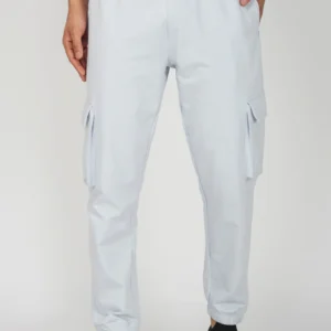 Ice Blue Oversized Cargo Joggers