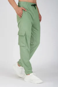 Sea Green Oversized Cargo Joggers